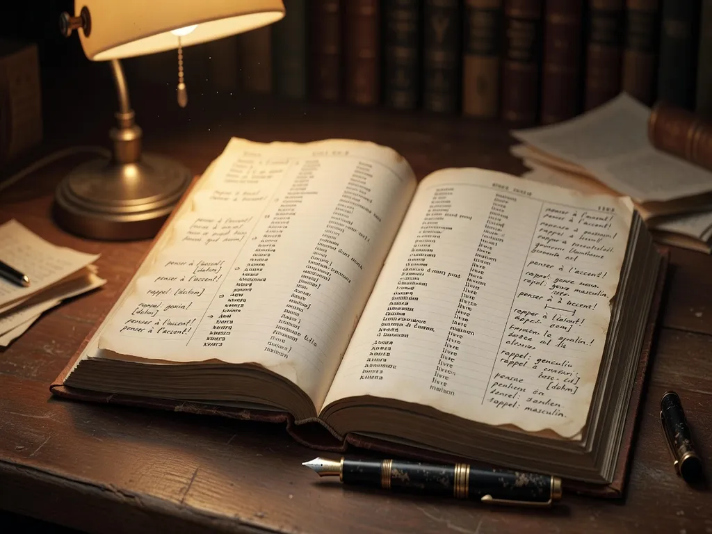 Dictionnaire russe-français annoté à la main