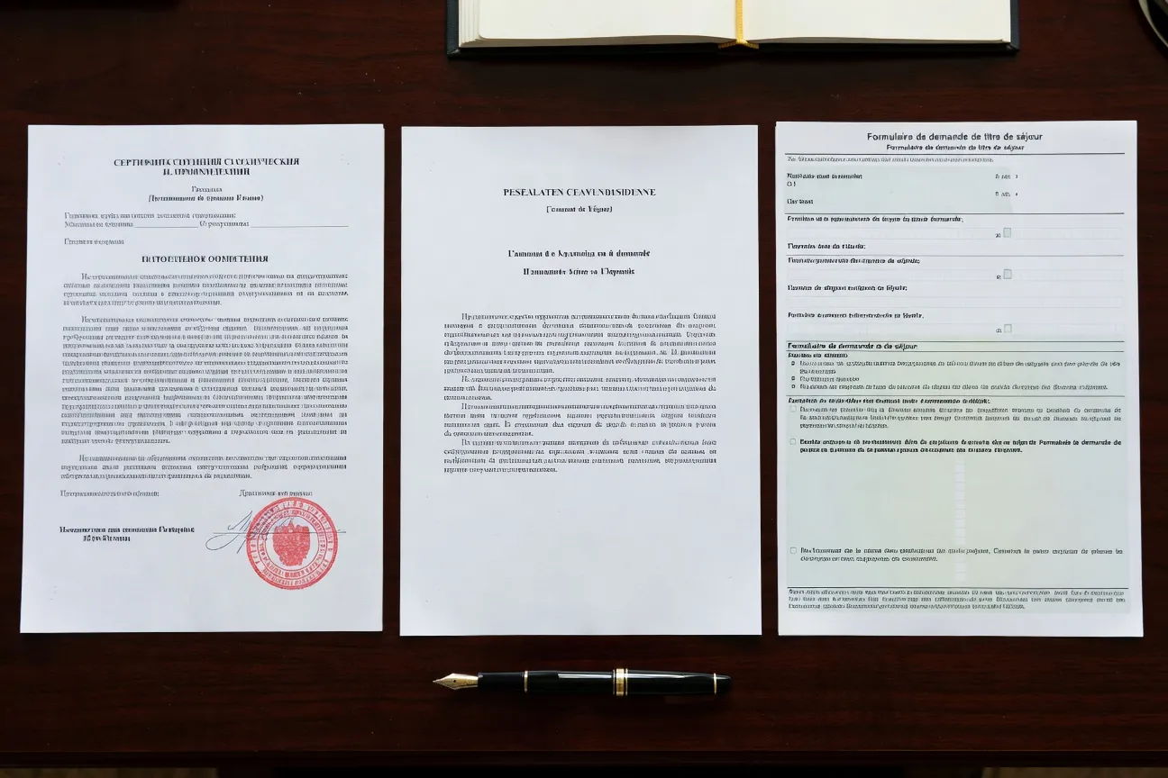 Documents administratifs français et russes pour visa époux