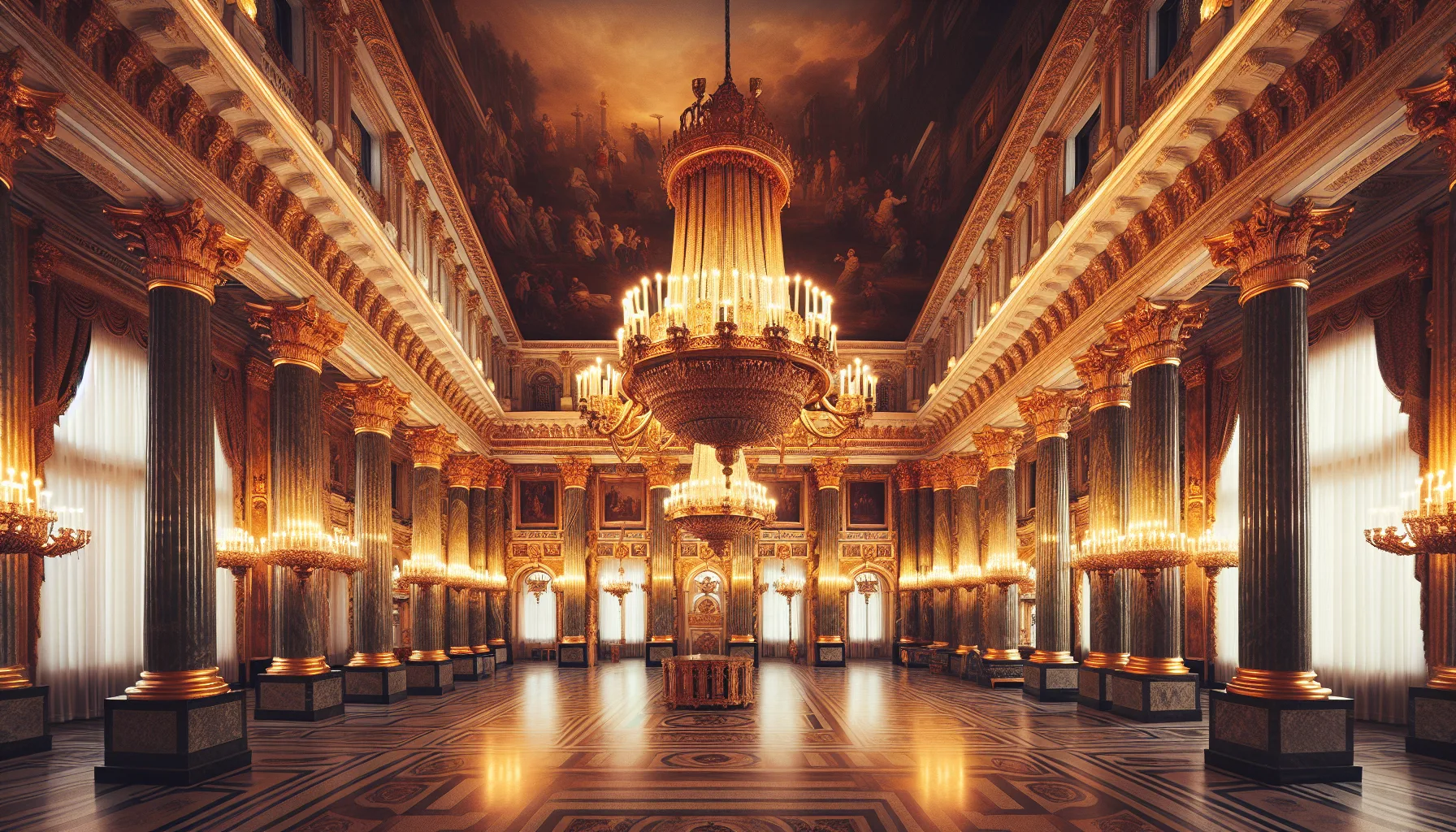 Interieur d un palais russe de l ere des tsars Romanov