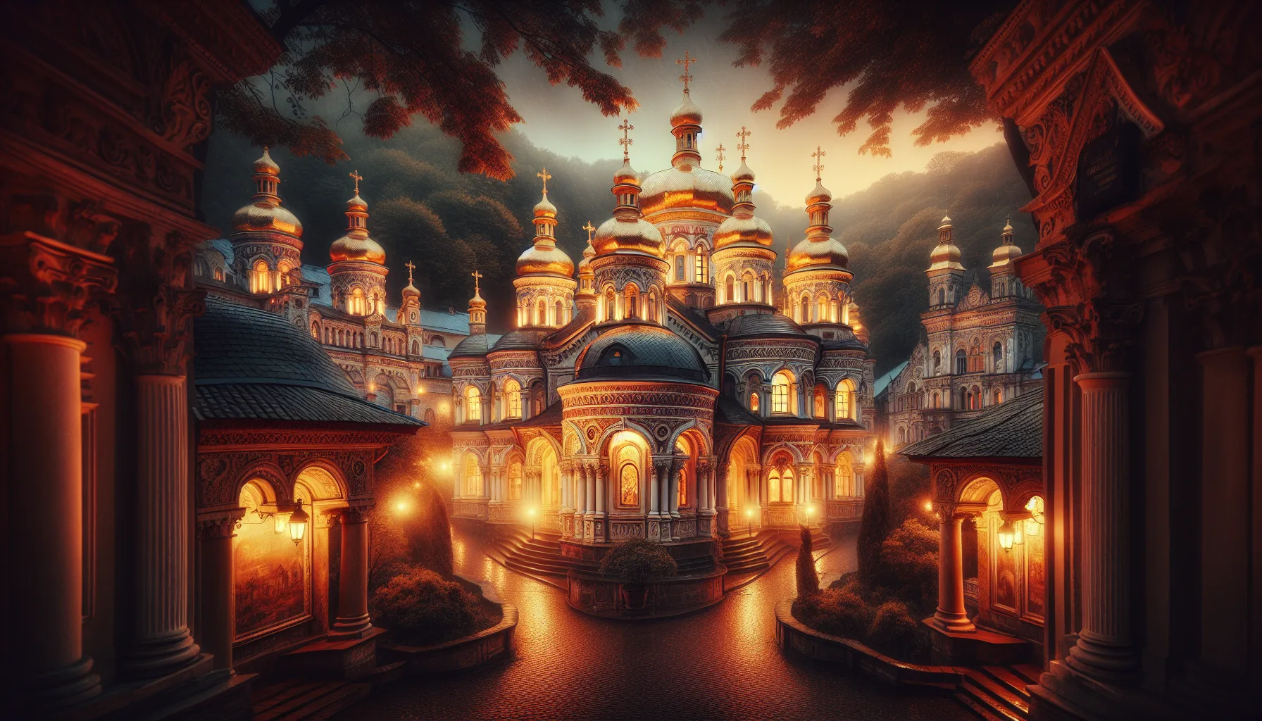 Scene romantique dans une ville historique ukrainienne