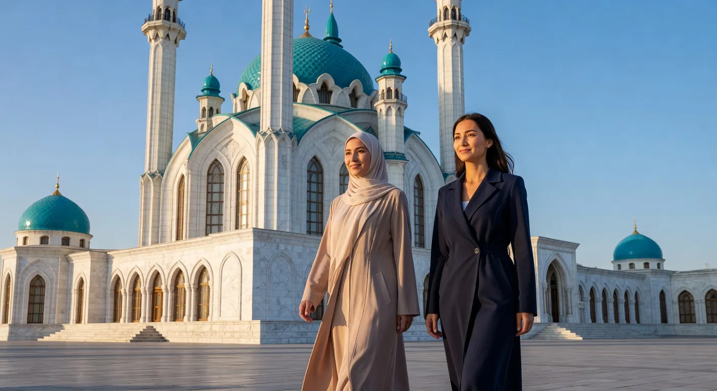 Paysage du Tatarstan avec la mosquée de Kazan, symbole de l'islam de la Volga