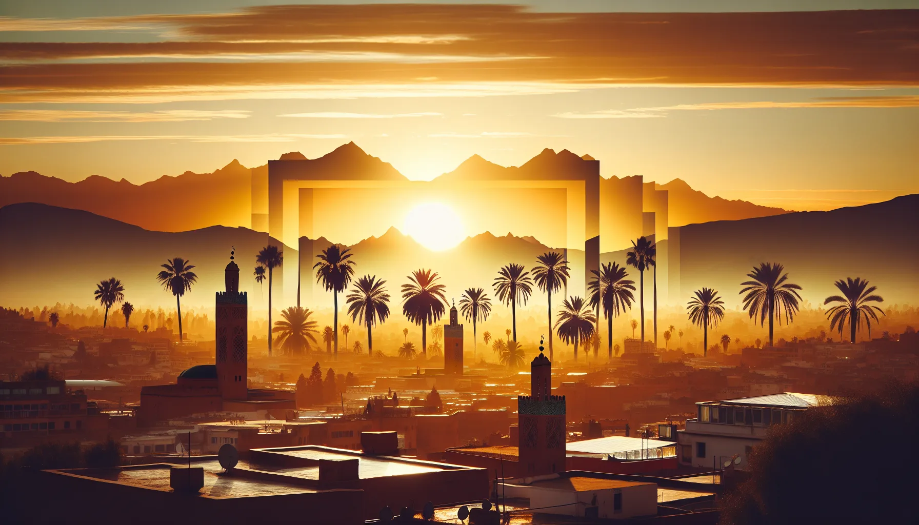 Coucher de soleil sur Marrakech vu par une femme russe